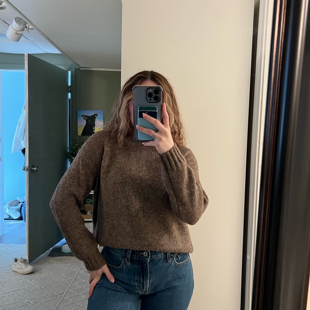 Old Navy Women's Brown Crewneck Sweater